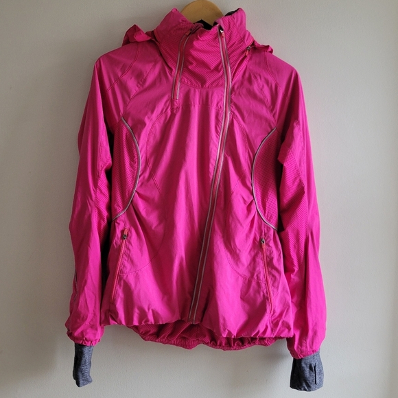 Lululemon Run Inspire Jacket Women's 8 Dual Zipper Water Resistance Hood - Picture 1 of 13